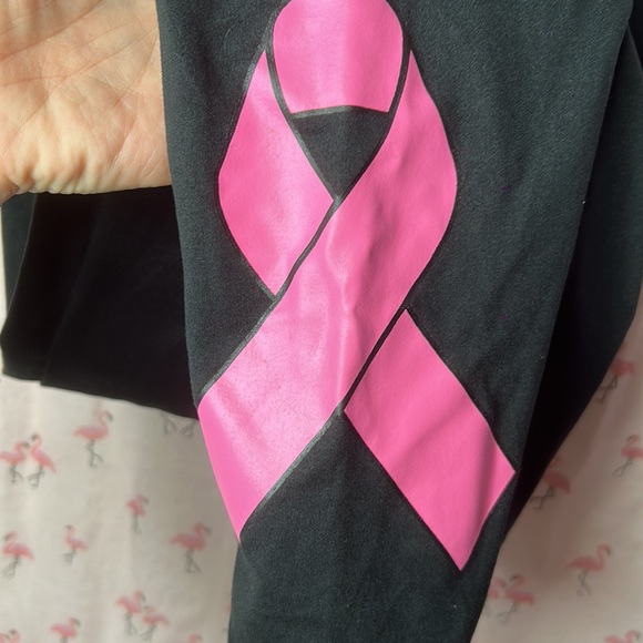LULAROE TC (sz12-18) Cancer Awareness BLK leggings - Picture 6 of 10